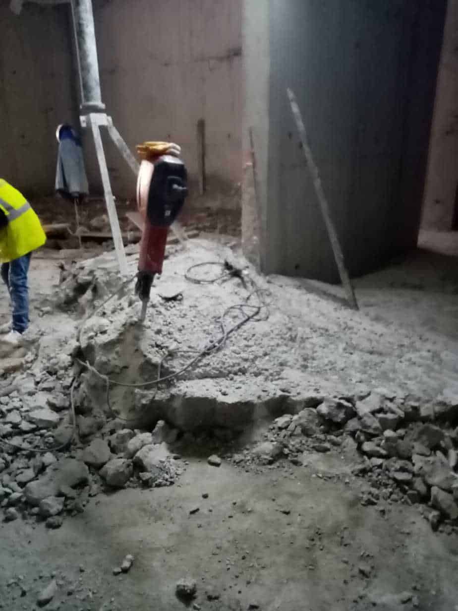 Beton kırım uygulaması